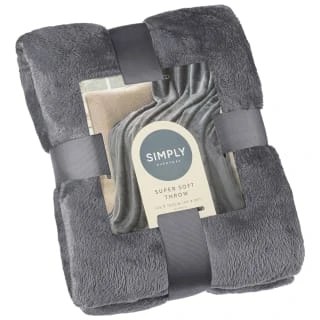 Simply Everyday Super Soft Throw - Grey 3 Simply Everyday Super Soft Throw - Grey