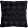 B&M Rubin Black Velvet Basket Weave Cushion -Chic Household Items 388798 black rubin velvet basket weave cushion