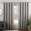 B&M Colorado Hopsack Fully Lined Silver Eyelet Curtains 46 X 72" 2 B&M Colorado Hopsack Fully Lined Silver Eyelet Curtains 46 X 72" -Chic Household Items 388889 388890 388891 388892 388894 colorado eyelet curtain silver 2