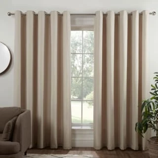 B&M Colorado Hopsack Fully Lined Cream Eyelet Curtains 46 X 54" 3 B&M Colorado Hopsack Fully Lined Cream Eyelet Curtains 46 X 54"