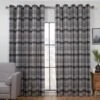 B&M Oakland Traditional Woven Grey Check Curtains 46 X 54" -Chic Household Items 388935 388936 388937 388938 388939 oakland woven check curtain grey