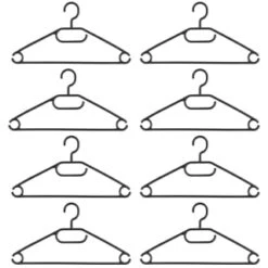 B&M Swivel Hook Hangers 8pk - Black -Chic Household Items 389262 home organisation 8pk swivel hook hangers black 2