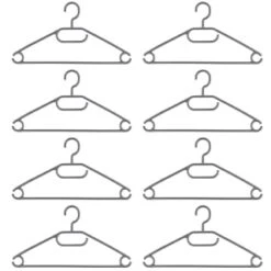 B&M Swivel Hook Hangers 8pk - Grey -Chic Household Items 389265 home organisation 8pk swivel hook hangers grey 2