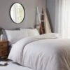 Elle Quilted Stitch Double Duvet Set - White -Chic Household Items 389715 389716 elle white quilted stitch duvet set