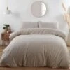 B&M Roma Brushed Herringbone King Duvet Set - Natural -Chic Household Items 389747 389748 roma herringbone natural duvet set