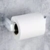 B&M Chrome Fitted Toilet Roll Holder -Chic Household Items 389952 chrome fitted roll holder