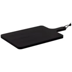B&M Urban Paradise Black Pine Wood Serve Board -Chic Household Items 390146 black pine wood serve board with serving handle