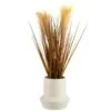 B&M Pampas Grass In Stone Pot - Neutral