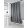 B&M Mono Jacquard Shower Curtain - Grey -Chic Household Items 390593 mono jacquard shower curtain grey