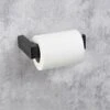 B&M Black Fitted Toilet Roll Holder -Chic Household Items 391065 black fitted roll holder