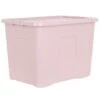 B&M Storage Box With Lid 80L - Dusty Pink -Chic Household Items 391383 dusty pink 80l storage box and lid 3