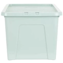 B&M Storage Box With Lid 60L - Sage -Chic Household Items 391388 sage 60l storage box 2