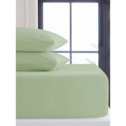 Simply Everyday Sage Single Fitted Sheet
