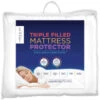 B&M Triple Filled Mattress Protector - Double 1 B&M Triple Filled Mattress Protector - Double -Chic Household Items 391977 391978 home and co triple filled mattress protector double king size 1
