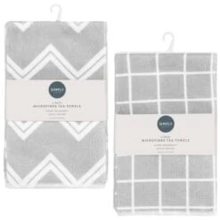 Microfibre Tea Towels 4pk - Check 9 Microfibre Tea Towels 4pk - Check -Chic Household Items 392131 simply everyday 4pk microfibre tea towels 45x65cm main
