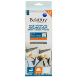 Beldray Multi-Purpose Organisation Hooks 2pk -Chic Household Items 392146 beldray 2 pack multipurpose organisation and storage hooks 5