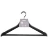 B&M Matt Black Wooden Hangers 4pk -Chic Household Items 392148 4pk matte black wooden hangers