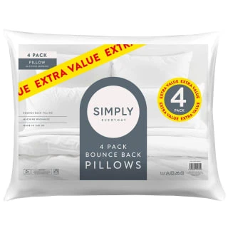 Simply Everyday Bounce Back Pillows 4pk 3 Simply Everyday Bounce Back Pillows 4pk