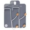 B&M Wood Double Over The Door Hooks 2pk -Chic Household Items 393905 2pk wood double over the door hooks