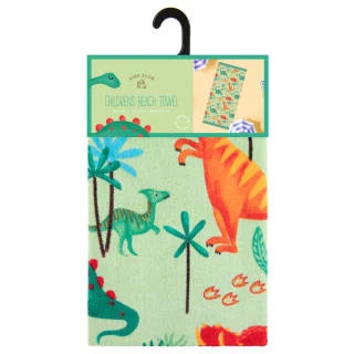 B&M Children's Beach Towel - Green Dinosaur 4 B&M Children's Beach Towel - Green Dinosaur - Image 2