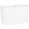 Simply Everyday Matte White Toothbrush Holder -Chic Household Items 394003 mate toothbrush holder white