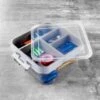 B&M Clear 2 Tier Clip Lid Organiser -Chic Household Items 394046 clear 2 teir clip lid organiser