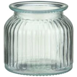 B&M Small Ribbed Glass Jar With Wooden Lid 8 B&M Small Ribbed Glass Jar With Wooden Lid -Chic Household Items 394427 ribbed glass jar with wooden lid small 3