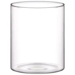 B&M Small Glass Jar With Acacia Wood Lid -Chic Household Items 394439 small glass canister with acacia wood 3