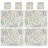 B&M Floral Placemat & Coaster Set 8pc -Chic Household Items 394455 floral placemat and coaster set 8pc group