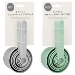 Measuring Spoons 8pk - Mint -Chic Household Items 394506 8 piece measuring spoons group