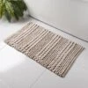 Retreat Knitted Bath Mat 50 X 80cm - Biscuit -Chic Household Items 394677 retreat knitted bathmat biscuit