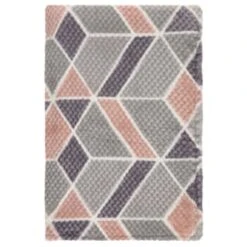 Simply Geo Blush Waffle Throw -Chic Household Items 394918 simply geo blush waffle throw 3