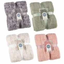 B&M Simply Two Tone Teddy Throw - Natural 11 B&M Simply Two Tone Teddy Throw - Natural -Chic Household Items 394924 394926 394927 394928 simply plain teddy throw group
