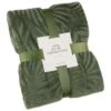 Large Leaf Embossed Green Throw -Chic Household Items 394947 large leaf embossed green throw