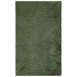 Large Leaf Embossed Green Throw -Chic Household Items 394947 large leaf embossed green throw 2