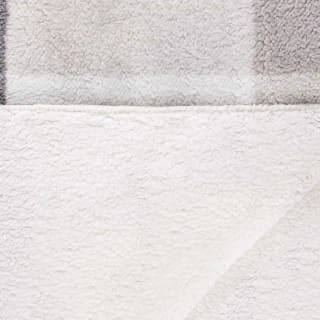 Grey Check Sherpa Throw 6 Grey Check Sherpa Throw - Image 4