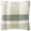 Country Check Cushion With Pipe - Sage Green