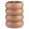 B&M Ribbed Pillar Candle - Brown -Chic Household Items 395415 shaped pillar candle natural 2