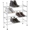 Spaceways 4 Tier Extendable Shoe Rack -Chic Household Items 395542 383994 spaceways 4 tier extendable shoe rack