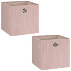 Lokken Cord Storage Cubes 2pk - Pink -Chic Household Items 395813 2pk cord lokken storage cubes pink