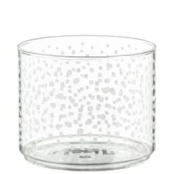 B&M Printed Glass Stackable Storage Jars 3pc - White 10 B&M Printed Glass Stackable Storage Jars 3pc - White -Chic Household Items 396484 3pk printed glass stackable storage jars white 5