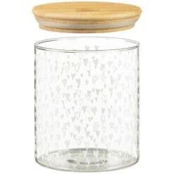 B&M Printed Glass Bamboo Storage Jars 3pc -Chic Household Items 396485 3pk printed glass bamboo storage jars 4