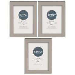Simply Everyday 4 X 6" Block Frames 3pk - Grey