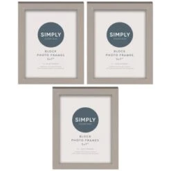 Simply Everyday 5 X 7" Block Frames 3pk - Grey