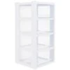 B&M White 4 Tier Drawers -Chic Household Items 397930 white 4 tier drawers 3