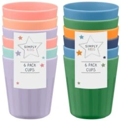 Simply Kids Colour Cups 6pk - Pastel -Chic Household Items 398567 398570 6pk simply kids colour cups group 1