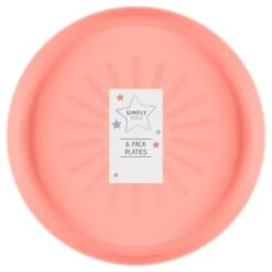 Simply Kids Colour Plates 6pk - Pastel -Chic Household Items 398569 6pk simply kids colour plates girls