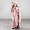 Simply Kids Hooded Sherpa Blanket - Blush 1 Simply Kids Hooded Sherpa Blanket - Blush -Chic Household Items 400215 simply kids hooded sherpa blanket blush