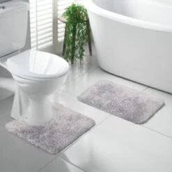 Grey- Tufted Bath Mat 7 Grey- Tufted Bath Mat -Chic Household Items 400281 400286 tufted bath and ped mat grey 2