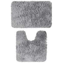 Chic Household Items -Chic Household Items 400289 400290 tufted bath and ped mat charcoal 1